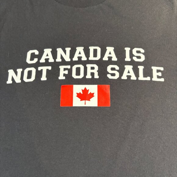 CANADA IS NOT FOR SALE Womens Size Small Black T-shirt (SKU: 38W) - Picture 3 of 9